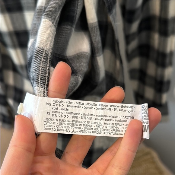 Zara Men's Black and White Plaid Shirt - Picture 3 of 3